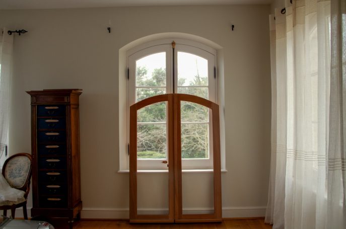 Custom made mahogany windows and doors